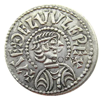 Egyesült KIRÁLYSÁG(01)Egyesült Királyság 839-859 Király Aethelwulf a Wesex 1Penny Ezüst Bevonatú Másolás Érme