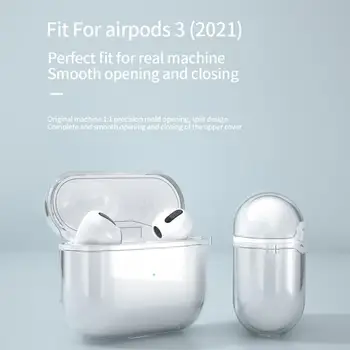 Egyszerű, Olcsó Fülhallgató Tok Apple AirPods 3 Esetben Szilikon Átlátszó Védőburkolat A Airpods 3 Tartozékok Töltő Doboz