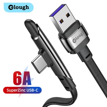 Elough 6A 66W Típusú USB-C Kábel Huawei P40 Haver 40 30 Pro Gyors Töltő USB-C Kábel Dátuma Wire Kábel A Xiaomi Mi 10 Samsung