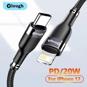 Elough PD 20W Típusú USB-C Kábel iPhone 13 12 11 Pro Max Telefon Gyors Töltő Kábel Típus C-Világítás Kábel iPad, Macbook