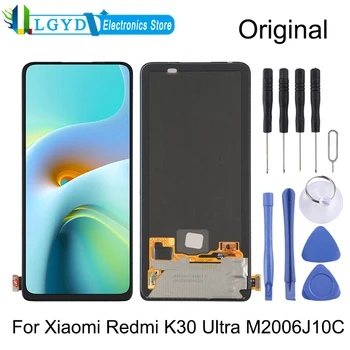 Eredeti AMOLED Anyag LCD-Képernyőn, majd Digitalizáló Teljes Összeállítás a / Keret nélkül a Xiaomi Redmi K30 Ultra M2006J10C