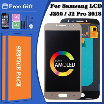 Eredeti Samsung Galaxy J2 pro 2018 J250 J250F LCD Kijelző érintőképernyő digitalizáló közgyűlés a Grand Miniszterelnök Pro