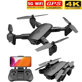 F6 Drón GPS 4K Dual Kamera HD nagylátószögű 5G WiFi Élő Videó FPV Követni Optikai Áramlás Összecsukható RC Quadrotor Szakmai Játékok