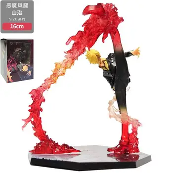 Fekete Láb Sanji Tűz Csata Ver PVC akciófigura Vinsmoke Sanji Gyűjtemény Modell Játék