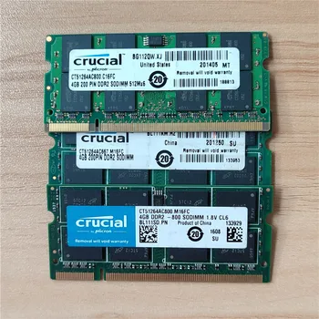 Fontos memoria 4GB DDR2 800MHz 6400s ram DDR2 SODIMM 200PIN 6400S 4GB 800MHZ Laptop memória használata a notebook ram 1.8 V