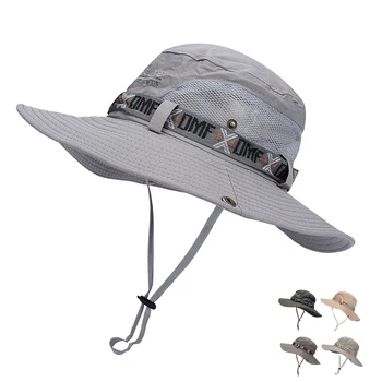 Forró Kültéri hegymászás kalap, búra halász kalap, dzsungel sapka, kerek karimájú kalap, UV védelem kalap, négy évszak unisex sapka