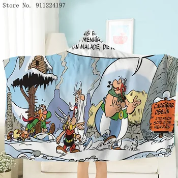 Francia Képregények Asterix le Gaulois 3d Nyomtatott Kapucnis Takaró Felnőtt Gyermek Sherpa Gyapjú Hordható Takaró Mikroszálas Ágynemű Borító