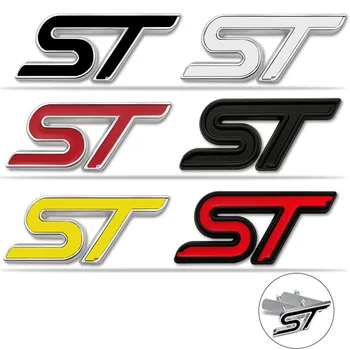 Fém Matrica ST Hűtőrács Embléma Dekoráció Hátsó Csomagtartó matricák Ford Fiesta EcoSport Escort fókusz Shelby Szélén Ecosport Kuga