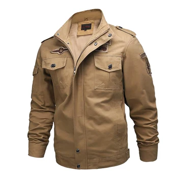 Férfi farmer dzseki katonai katona pamut Air force one férfi ruházati Márka Tavaszi-Őszi Férfi kabátok dzsekik Plus Size 6XL