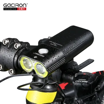 Gaciron Kerékpár Lámpa Hátsó Lámpa Suite Csomag USB Töltés Belső Akkumulátor LED Front Farok Lámpa Kerékpár Világítás Vizuális Figyelmeztetés