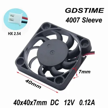 Gdstime 5 Darab Új 4007 40MM 4CM ventilátor 40*40*7mm 0.12 EGY 12V A grafikus kártya ventilátor Hűtés ventilátor laptop miniatűr csendes ventilátor