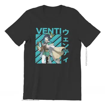 Genshin Hatása Akció-Szerepjáték Játék Venti Férfiak Camisa Streetwear Maximum Póló Divat Tshirt Nyári Ruházat Póló