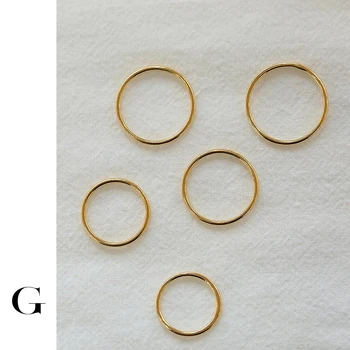 GHIDBK Modern Minimalista 925 Sterling Ezüst Drót Gyűrűk a Nők Egyszerű Geometriai Vékony Gyűrű Klasszikus Street Style Ékszerek