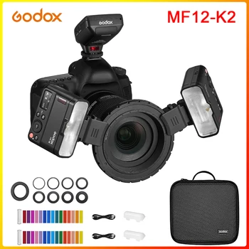 Godox MF12 K2 Makró Vaku Speedlite 2.4 G Wireless Vezérlés TTL/M Mód Beépített Lítium Akkumulátor Nikon, Sony, Canon, Fuji Olympus
