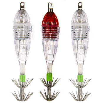 Gomb elemes LED-es Víz alatti Fény Csalit Csali Lámpa mélység Tengeri Halászati Tintahal, Polip, Cuttle Esernyő HookFish
