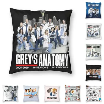 Greys Anatomy Évszakok Epizód Aláírások párnahuzat Nyomtatás Párnát Esetben a Kanapé Egyéni Pillowcover Otthoni Dekoráció