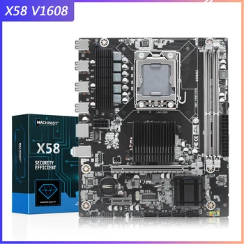 GÉPÉSZ X58 Alaplap Támogatja LGA 1366 CPU Processzor DDR3 RAM Memória USB2.0 egyértelműen lemaradt a sata2.0 x58 v1608