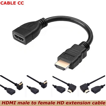 HDMI-kompatibilis Férfi-Női Hosszabbító Kábel 90 Fokban FELFELÉ, Lefelé,Balra vagy Jobbra a Számítógép-Monitor TV HD Kábel