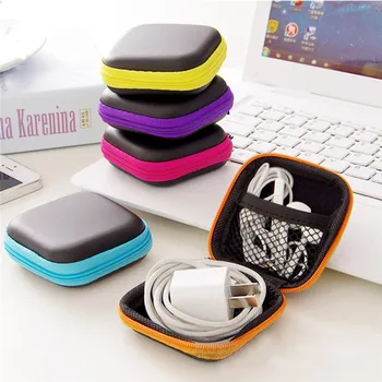 Hordozható Merevlemez-Fejhallgató Esetében Cipzár/PU bőrtok/Védő Fülhallgató Táska/USB-Kábel Szervező/Mini Fülhallgató, Tok Boxs