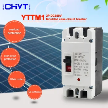 ICHYTI YTTMI-250/PV2 Öntött Esetben Megszakító Kapcsoló 2P 550V 160A 200A 250A DC MCCB Napelemes Akkumulátor főkapcsoló