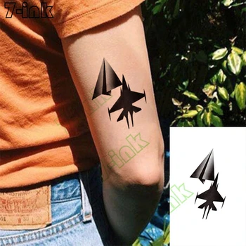 Ideiglenes Tetoválás Matrica Papír Repülőgép Harcos Japán Rajzfilm Lány Fegyvert Body Art Vízálló Tatto Flash Hamis Tetoválás Nő Férfi