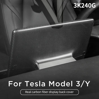 Igazi Szénszálas Képernyő Hátsó Borító Tesla Modell 3 Modell Y Központi Vezérlés Kijelző Model3 2021 Autó Dekoráció Módosítása