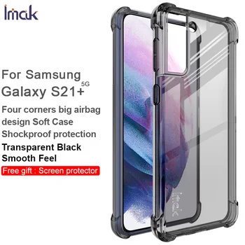 Imak Ütésálló a Légzsák Szög Telefon tok Samsung Galaxy S21+ S21 Plusz 5G TPU hátlap Ajándék, a Képernyő Védő Fólia