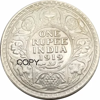 India Brit 1919-Ben Egy Rúpia George V. Réz Ezüst Bevonatú Másolás Érme Lehet Választani A Különböző Éve