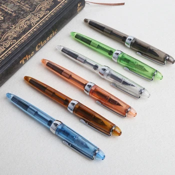 JINHAO 992 Átlátszó Fountain Pen 0,5 mm Írószer Írás Eszközök Ajándék