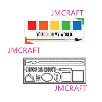 JMCRAFT 2021 Új Művészeti Kellékek, színes Tollak fémforgácsolási Meghal DIY Scrapbook Kézzel készített Papír Kézműves Fém Acél Sablon Meghal