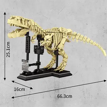 Jurassic Világ Park Tyrannosaurus Fosszilis nagy építőkocka Játék Asztali Dekoráció Oktatási Játékok Gyerekeknek, Ünnep, ajándék