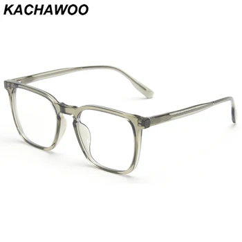 Kachawoo zöld négyzet szemüveg férfiak nők-acetát optikai átlátszó fekete szemüveg keret tr90 a diák kiváló minőségű koreai