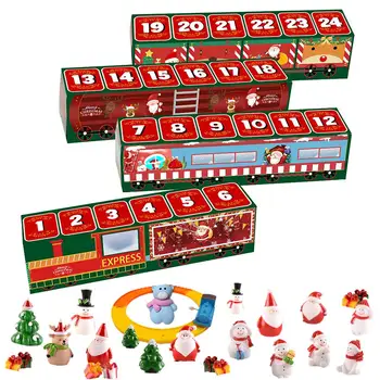 Karácsony Adventi Visszaszámlálás Naptári Vonat Vak Doboz Meglepetés Anti Stressz Facsart 24 Játékok Szett Ajándék Kölyök, Gyermek