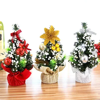 Karácsonyfa 20cm Mini Karácsonyi Csomag Fa Asztali Dekoráció Gyermekek Ajándék a karácsonyfa Kis Díszek