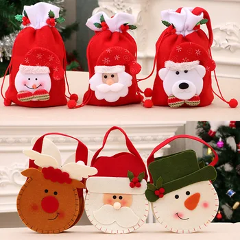 Karácsonyi Ajándék Táskák Candy Jar Tároló Üveg Mikulás Zacskó Édes Karácsonyi Édességet, Táska, Doboz Gyermek Gyerekek Ajándékokat Új Év 2022 Navidad