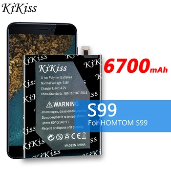 KiKiss 6700mAh Akkumulátor HOMTOM S99 mobiltelefon Csere Akkumulátor + Ajándék Eszközök