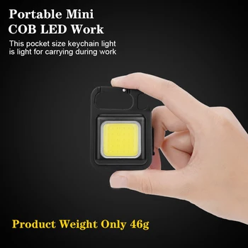 Kis LED-es Zseblámpa 800Lumens Fényes Újratölthető Kulcstartó Mini Elemlámpa 4 Fény Mód Zsebben Hordozható Lámpa, Kültéri