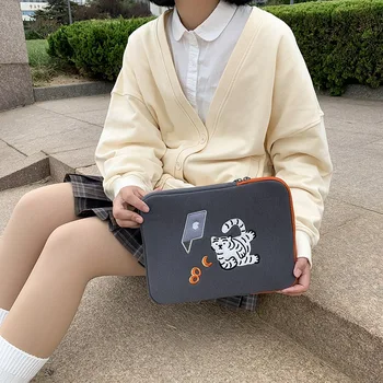 Korea Ins Laptop tok Ipad Pro 11 koreai Divat Tigris Rajzfilm 11 13 15 Hüvelykes Tablet Védő Belső Hüvely Táska Tok 9.7