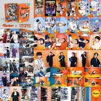 KPOP 55PCS/SET Dél-koreai Csoportok Bangtan Fiúk Lomo Kártya Poszter Új Album VAJ fénykép kártya Kártya