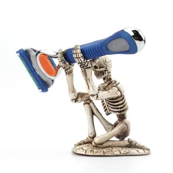 Kreatív Asztali Csontváz Tolltartó Gyanta Írószer Tárolására Rack Tolltartó Dísz Borotva Tároló Állvány Halloween Dekoráció