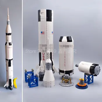 Kreatív Ötletek Tér Saturn V Rakéta Meghatározott Épület-Blokk Tégla Játékok 1969Pcs Gyerekek Karácsonyi Ajándékok