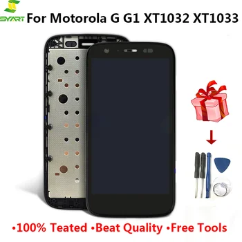 Képernyő Digitalizáló Moto G G1 LCD Kijelző érintőképernyő Digitalizáló Közgyűlés A Keret Motorola Moto G G1 XT1032 XT1033