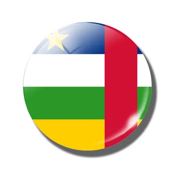 Közép-Afrikai Köztársaság Zászló Mágneses Hűtőszekrény Matrica Kézzel készített diy Üveg Cabochon Kristály Mágnes, Hűtő Berendezés