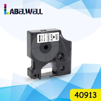 Labelwell 40913 kompatibilis Dymo D1 9MM 40913 Fekete, Fehér címke, szalag, cserélje ki a Dymo LabelManager LW 160 LW 280 Nyomtató