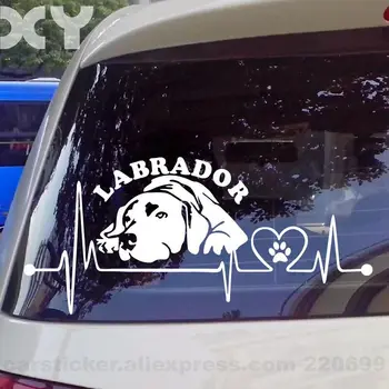 Labrador Precíziós Vágott Vinyl Matrica Autó Matrica, Teherautó, Autó Ablak Matrica
