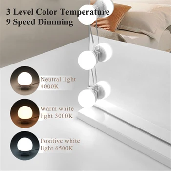LED Professzionális Smink Tükör Fény Teljes Háttérvilágítással Tükör USB Fürdőszoba fésülködő Asztal Világítás Szabályozható A fésülködő Asztal Készlet