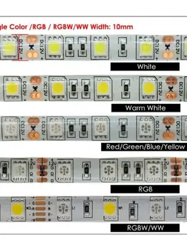 LED Szalag 5050 DC 12V 24V-os RGB Meleg Fehér 5 Méteres Vízálló, Rugalmas, Világos Csík 60LED/MLed Szalag Luces Lámpa Szalag Tv Háttérvilágítás