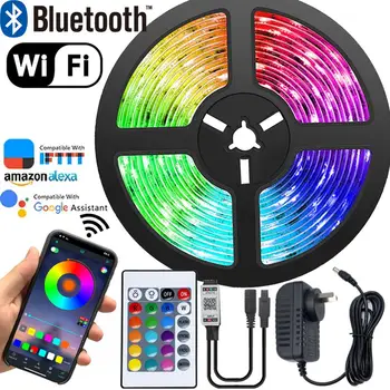 LED Szalag Világítás a Fita Led Bluetooth WIFI Vezérlő RGB Szalag 5050 A Tv Háttérvilágítás Hálószoba Dekoráció Karácsonyi Dekoráció Luces Led