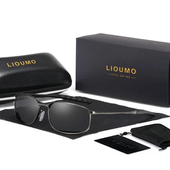 LIOUMO Márka, Design, Új Légi Férfi Napszemüveg Polarizált Férfiak Védőszemüveg Nők napszemüvegek HD Vezetés Tükör Szemüveg oculos De Sol