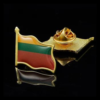 Litvánia Gyűjthető Fém Pin Zászló, Jelvény, Ruházat, Hajtóka Dísz